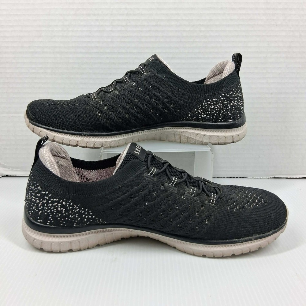 Skechers‎ Women 6.5 Black Pink Memory Foam Slip On Sneakers 104437 BKPK - Picture 2 of 7
